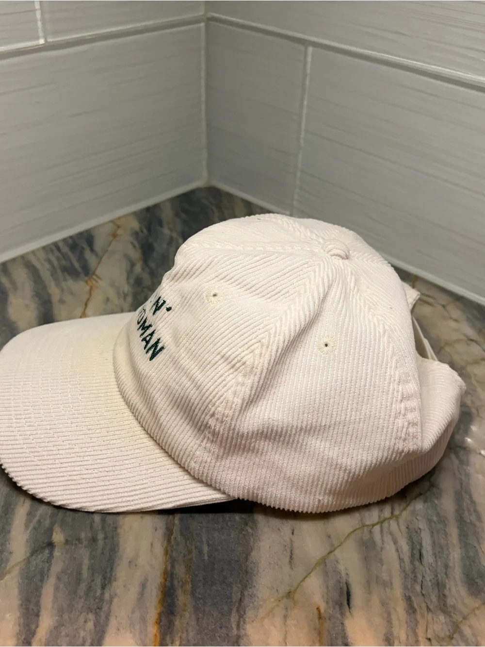 Seager Hat Cap Snap Back Womens Adjustable Light Cream Corduroy Ramblin Woman